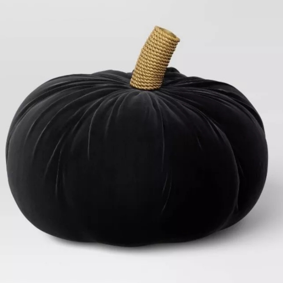 Threshold Other - Threshold Halloween Velvet Pumpkin Shaped Throw Pillow Black Novelty